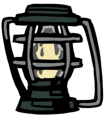 앞을 비추는 가스등